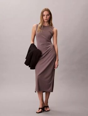 Refined Jersey Gathered Dress