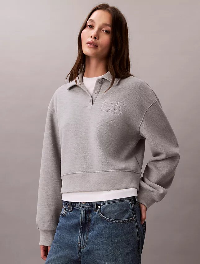 Relaxed Ck Polo Sweatshirt Relaxed Ck Polo Sweatshirt
