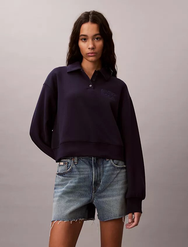 Relaxed Ck Polo Sweatshirt Relaxed Ck Polo Sweatshirt