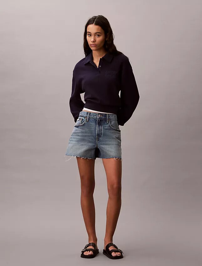 Relaxed Ck Polo Sweatshirt Relaxed Ck Polo Sweatshirt