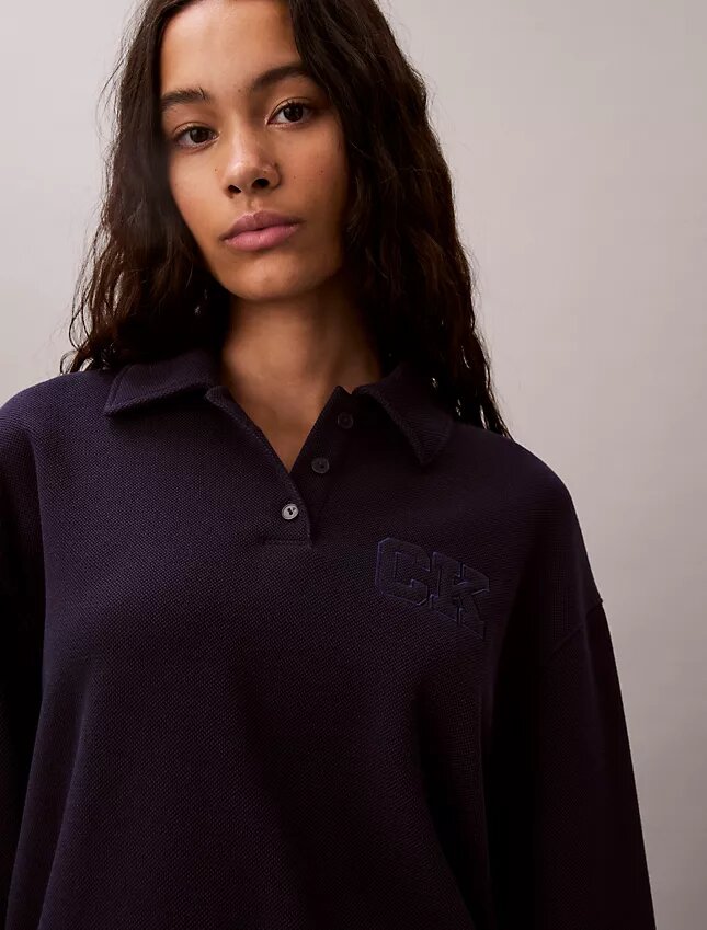 Relaxed Ck Polo Sweatshirt Relaxed Ck Polo Sweatshirt