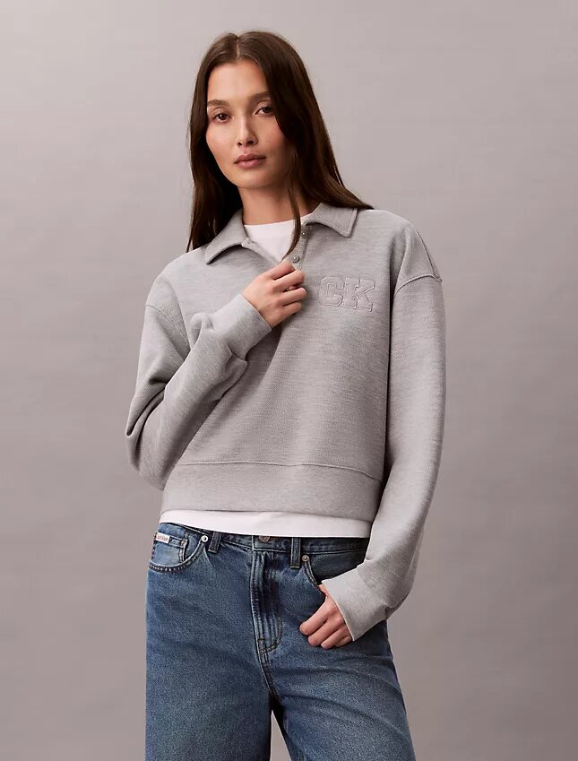 Relaxed Ck Polo Sweatshirt Relaxed Ck Polo Sweatshirt