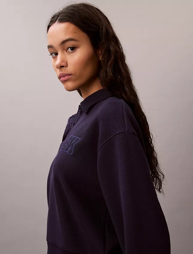 Relaxed Ck Polo Sweatshirt Relaxed Ck Polo Sweatshirt