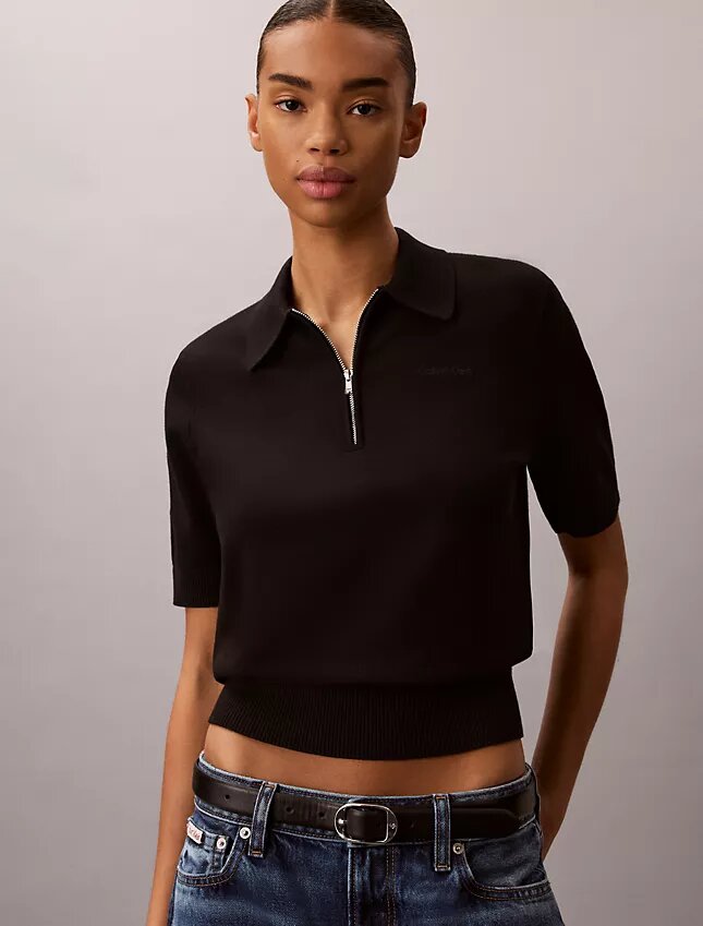 Relaxed Knit Polo Sweater Relaxed Knit Polo Sweater