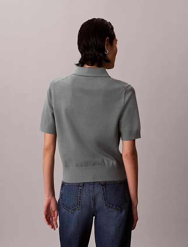 Relaxed Knit Polo Sweater Relaxed Knit Polo Sweater
