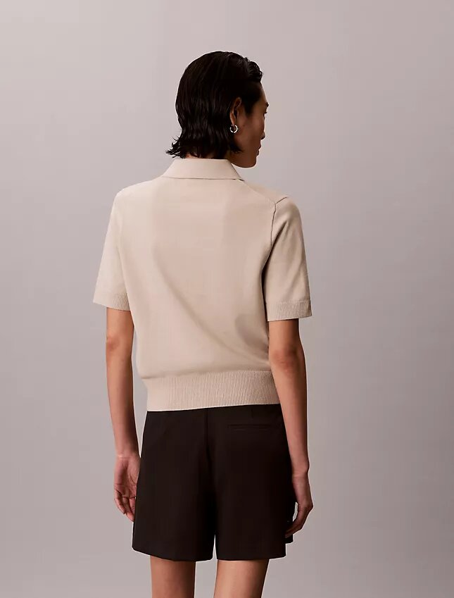 Relaxed Knit Polo Sweater Relaxed Knit Polo Sweater