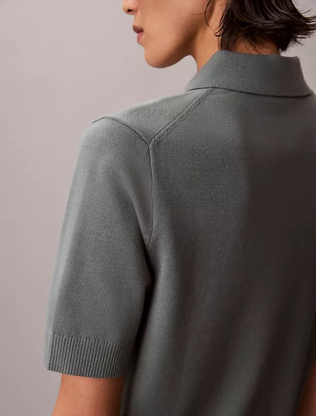 Relaxed Knit Polo Sweater Relaxed Knit Polo Sweater