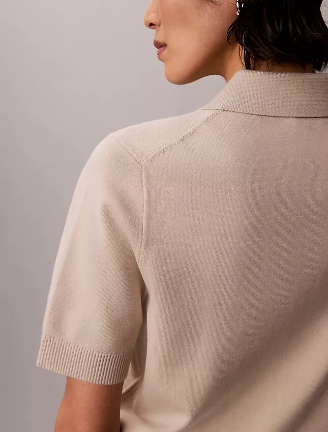 Relaxed Knit Polo Sweater Relaxed Knit Polo Sweater