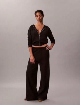 Relaxed Knit Wide Leg Pants