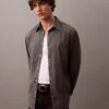 Relaxed Wool Blend Button-Down Shirt Relaxed Wool Blend Button-Down Shirt