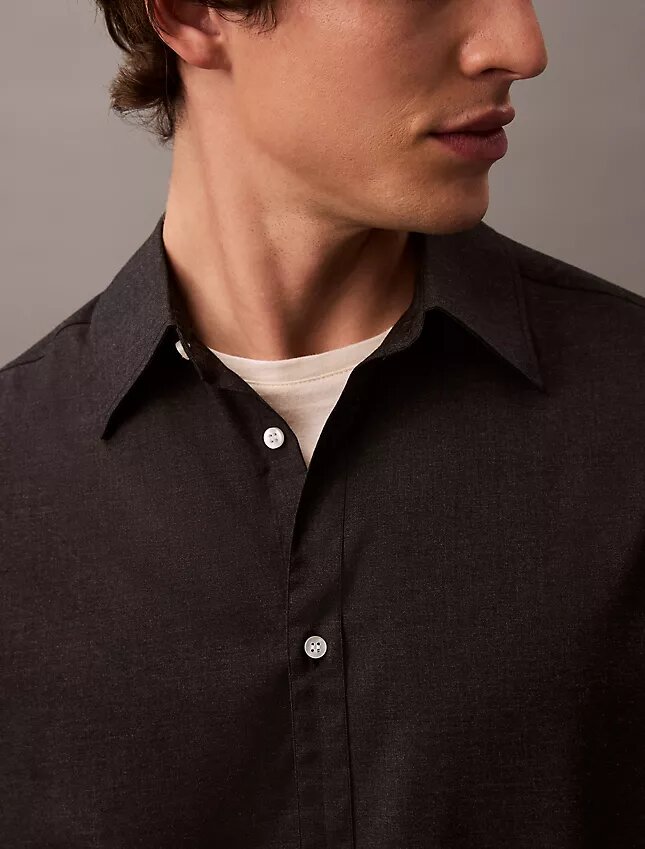 Relaxed Wool Blend Button-Down Shirt Relaxed Wool Blend Button-Down Shirt