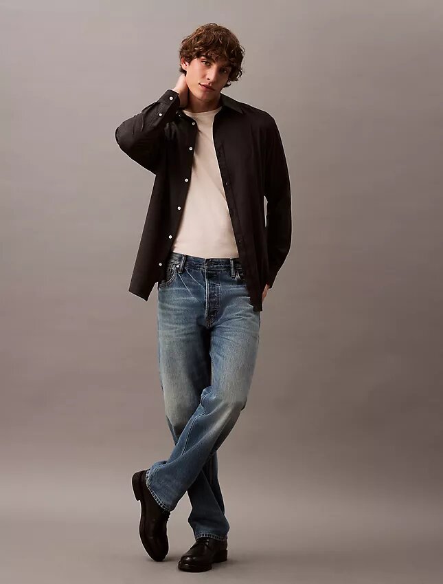 Relaxed Wool Blend Button-Down Shirt Relaxed Wool Blend Button-Down Shirt