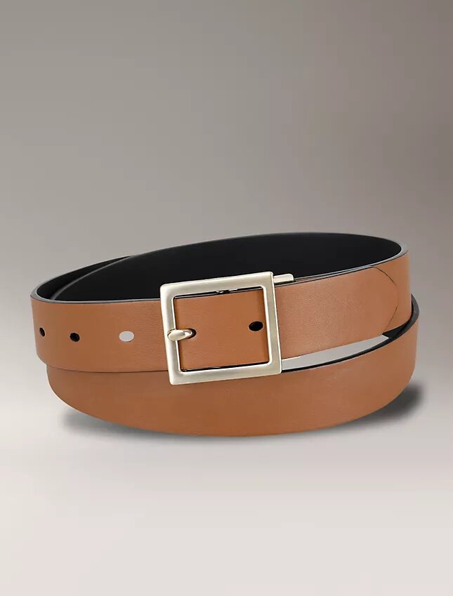 Reversible Center Bar Buckle Belt Reversible Center Bar Buckle Belt