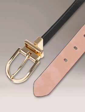 Reversible Round Buckle Belt