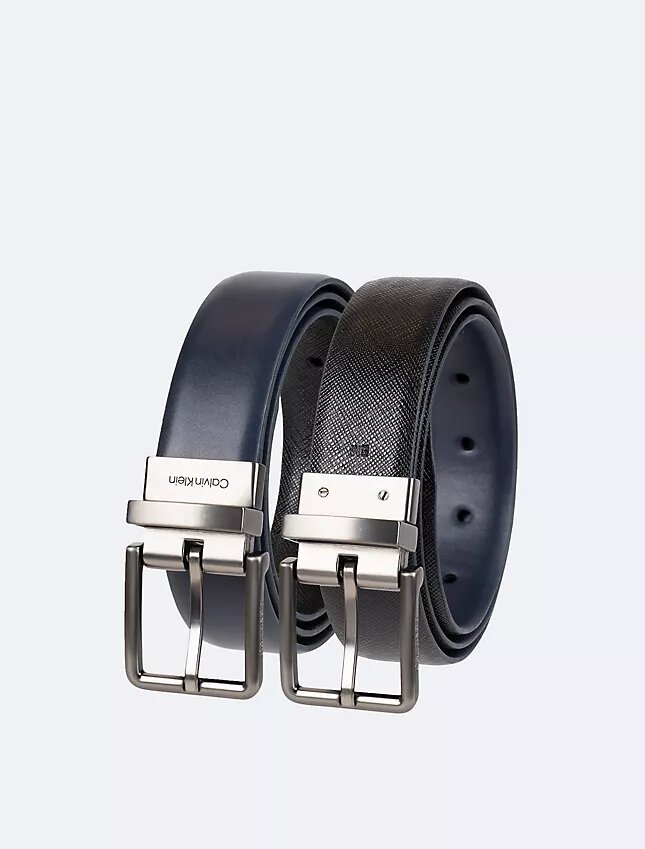 Reversible Saffiano Leather Dress Belt Reversible Saffiano Leather Dress Belt
