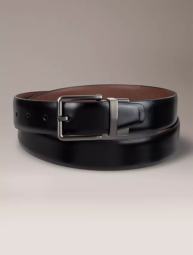 Reversible Saffiano Leather Dress Belt Reversible Saffiano Leather Dress Belt