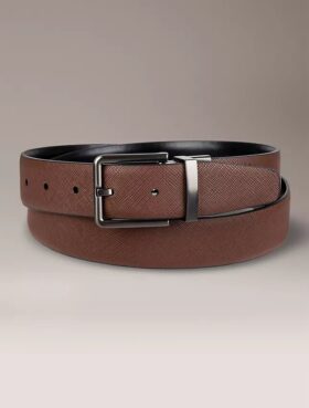 Reversible Saffiano Leather Dress Belt Reversible Saffiano Leather Dress Belt