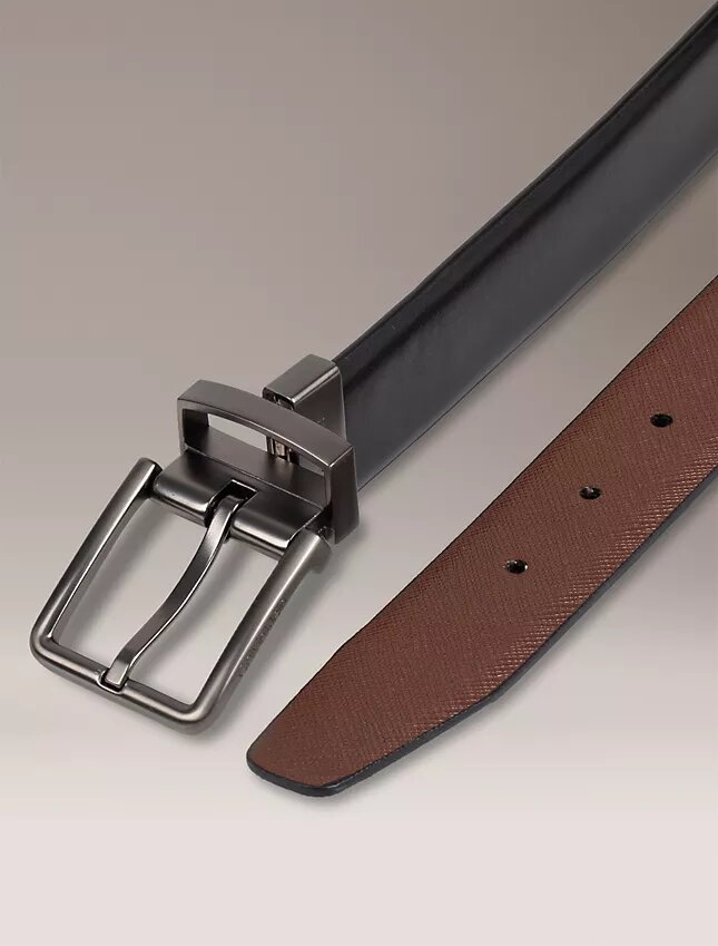 Reversible Saffiano Leather Dress Belt Reversible Saffiano Leather Dress Belt