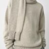 Rex Cashmere Sleeve Scarf Sweater Rex Cashmere Sleeve Scarf Sweater