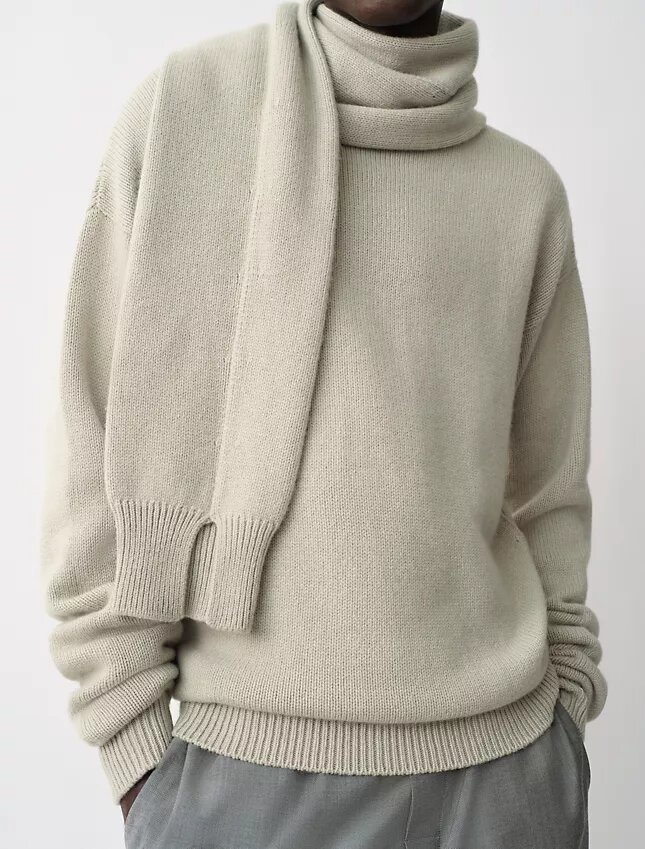 Rex Cashmere Sleeve Scarf Sweater Rex Cashmere Sleeve Scarf Sweater