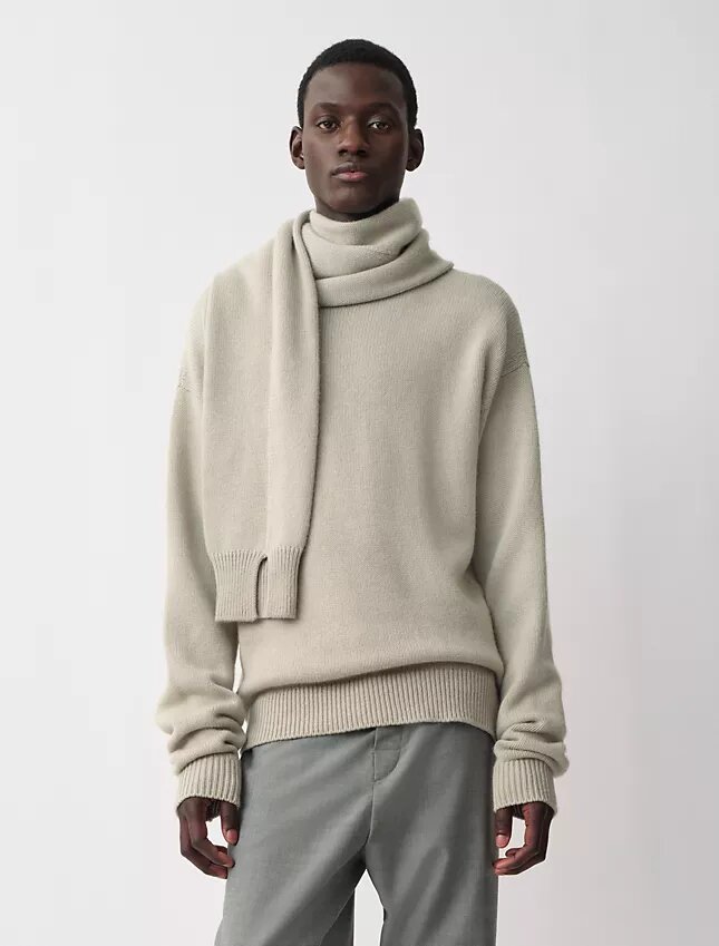 Rex Cashmere Sleeve Scarf Sweater Rex Cashmere Sleeve Scarf Sweater