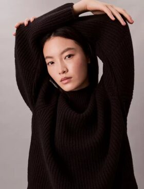 Rib Chunky Relaxed Turtleneck Sweater Rib Chunky Relaxed Turtleneck Sweater