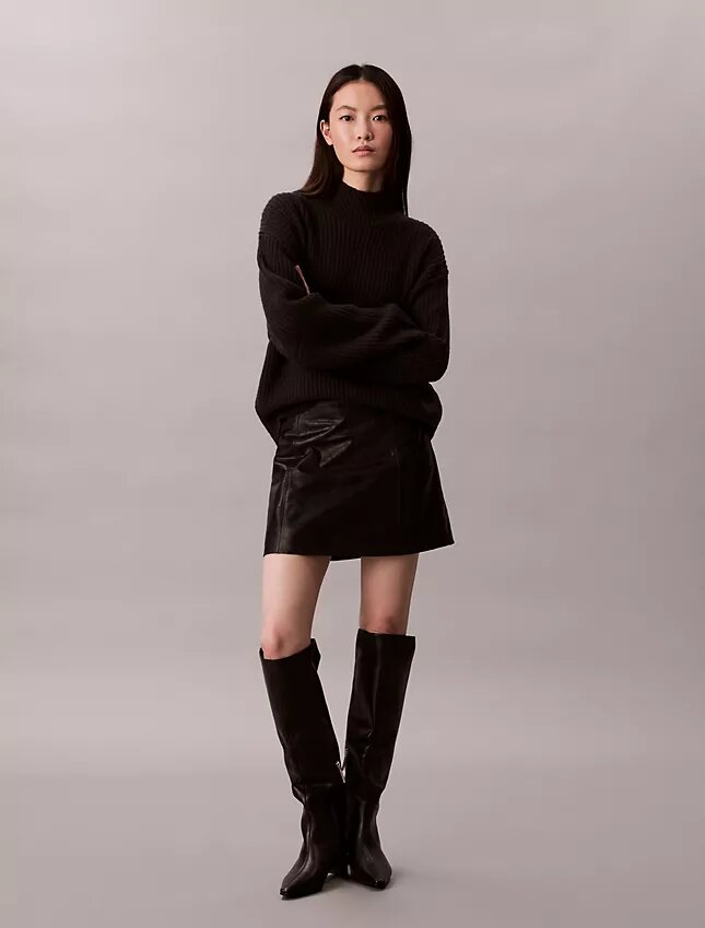 Rib Chunky Relaxed Turtleneck Sweater Rib Chunky Relaxed Turtleneck Sweater