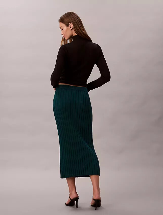 Rib Cotton Midi Skirt Rib Cotton Midi Skirt