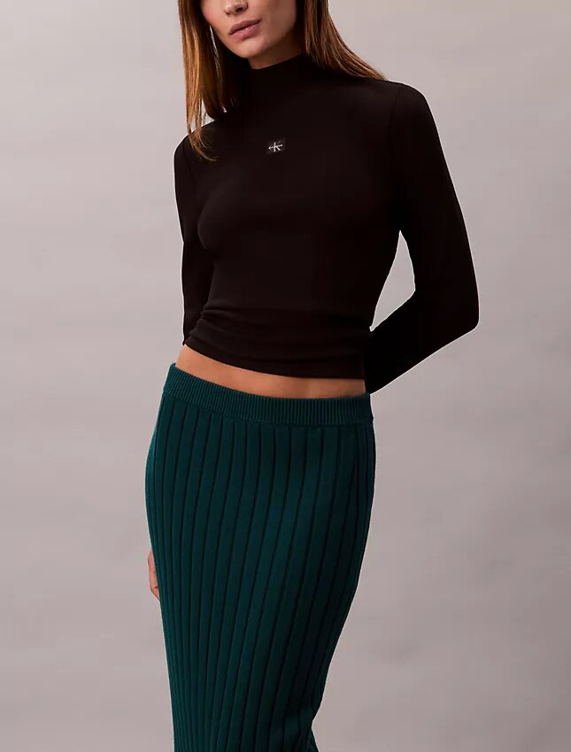 Rib Cotton Midi Skirt Rib Cotton Midi Skirt