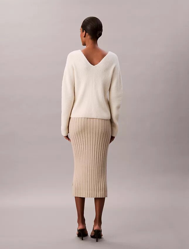 Rib Cotton Midi Skirt Rib Cotton Midi Skirt