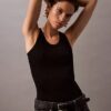 Rib Cotton Sweater Tank