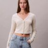Rib Cropped Cardigan