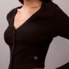 Rib Cropped Cardigan