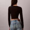Rib Cropped Cardigan