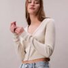Rib Cropped Cardigan