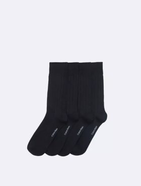 Rib Logo 4-Pack Dress Socks