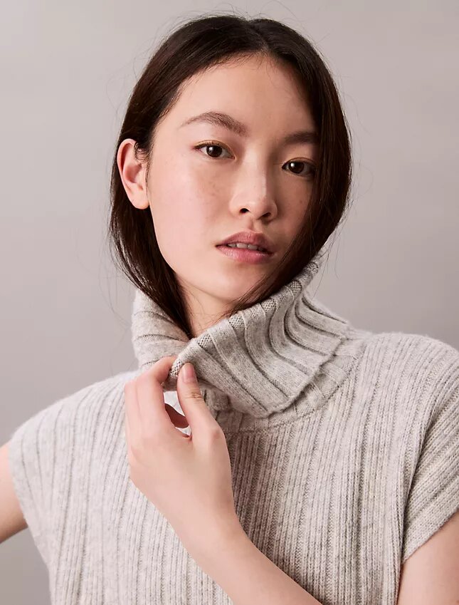 Rib Relaxed Sleeveless Sweater Rib Relaxed Sleeveless Sweater