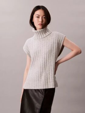Rib Relaxed Sleeveless Sweater