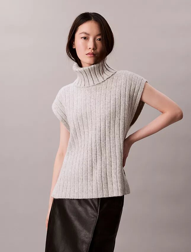 Rib Relaxed Sleeveless Sweater Rib Relaxed Sleeveless Sweater