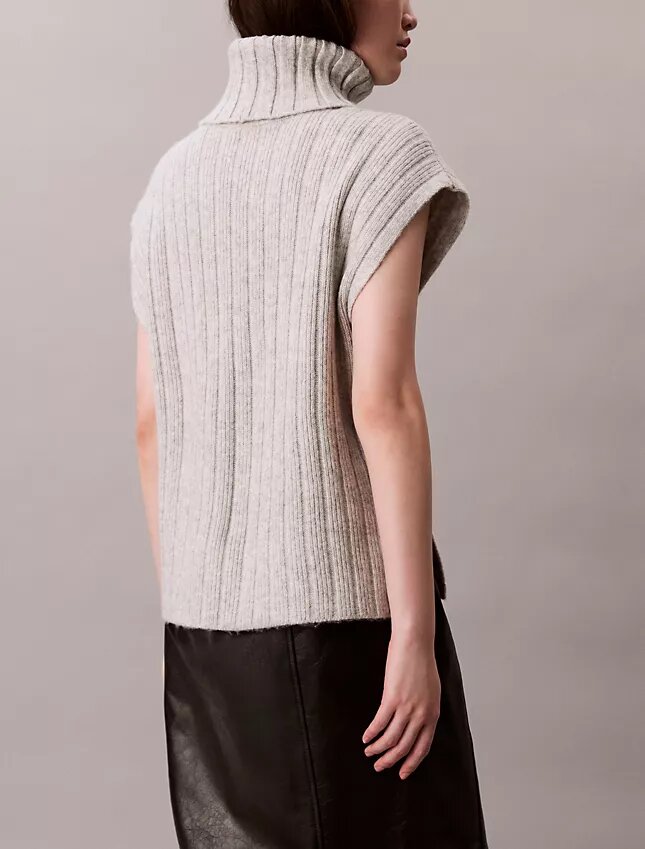 Rib Relaxed Sleeveless Sweater Rib Relaxed Sleeveless Sweater