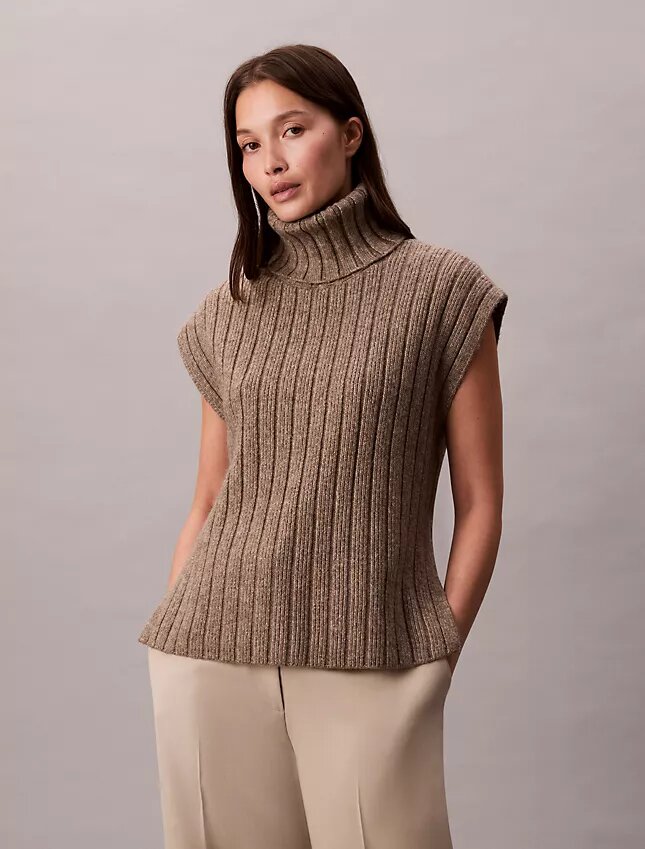 Rib Relaxed Sleeveless Sweater Rib Relaxed Sleeveless Sweater