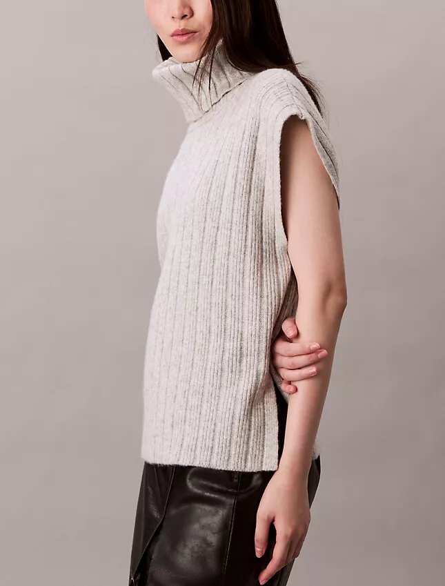 Rib Relaxed Sleeveless Sweater Rib Relaxed Sleeveless Sweater