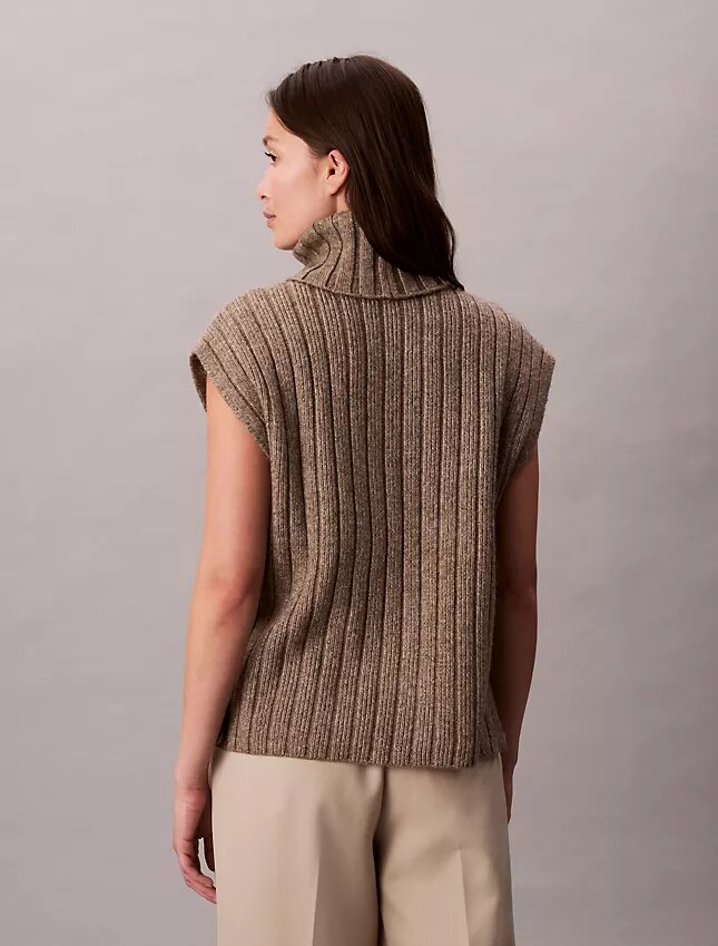 Rib Relaxed Sleeveless Sweater Rib Relaxed Sleeveless Sweater