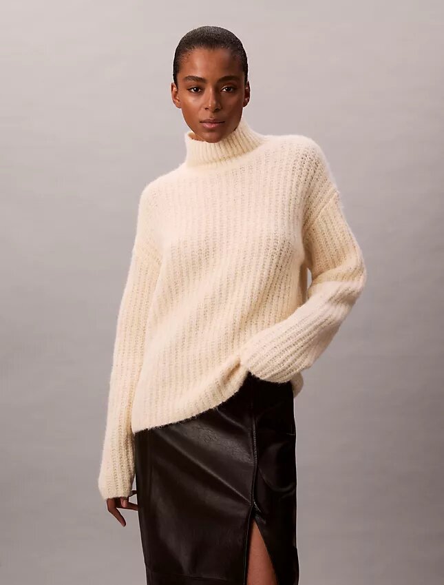 Rib Relaxed Turtleneck Sweater Rib Relaxed Turtleneck Sweater