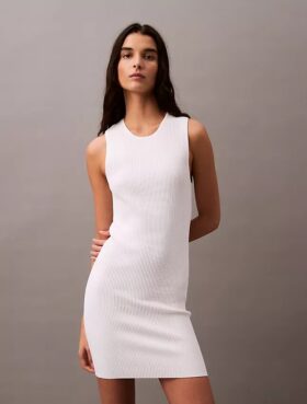 Rib Sleeveless Mini Dress