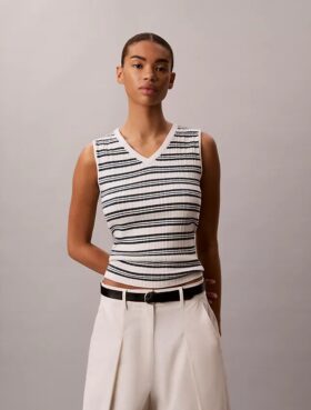 Rib V-Neck Tank Top