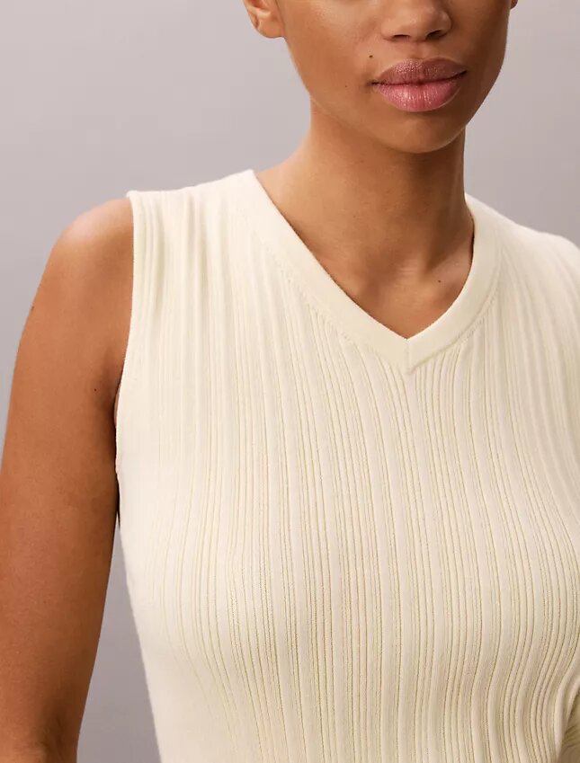 Rib V-Neck Tank Top Rib V-Neck Tank Top