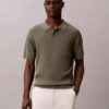 Ribbed Sweater Polo Shirt Ribbed Sweater Polo Shirt