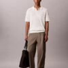 Ribbed Sweater Polo Shirt Ribbed Sweater Polo Shirt