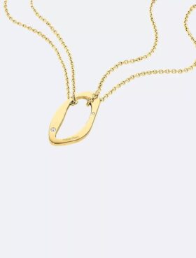 Round Organic Shape Pendant Necklace